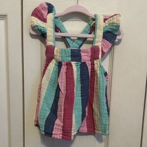 Striped Multicolor Kids Tank Top